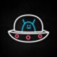UFO mit Schnecke LED-Neonschild Wohnzimmer Kinderzimmer