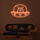 Alien im UFO als LED-Neonschild
