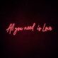 All you need is Love LED-Neonschild für Hochzeit