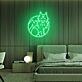 Wolfkopf im Kreis LED-Neonschild Wohnzimmer Bar