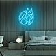 Wolfkopf im Kreis LED-Neonschild Wohnzimmer Bar