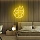 Wolfkopf im Kreis LED-Neonschild Wohnzimmer Bar