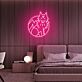 Wolfkopf im Kreis LED-Neonschild Wohnzimmer Bar