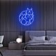 Wolfkopf im Kreis LED-Neonschild Wohnzimmer Bar