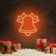 Weihnachtsglocke mit Stechpalmenblättern LED-Neonschild für Wohnzimmer Weihnachtsdeko