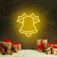 Weihnachtsglocke mit Stechpalmenblättern LED-Neonschild für Wohnzimmer Weihnachtsdeko
