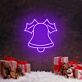 Weihnachtsglocke mit Stechpalmenblättern LED-Neonschild für Wohnzimmer Weihnachtsdeko