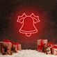 Weihnachtsglocke mit Stechpalmenblättern LED-Neonschild für Wohnzimmer Weihnachtsdeko