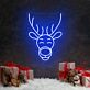 Rentierkopf mit roter Nase LED-Neonschild für Weihnachten Wohnzimmer