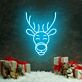 Rentierkopf mit roter Nase LED-Neonschild für Weihnachten Wohnzimmer