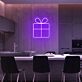 Geschenkbox mit Schleife LED-Neonschild Wohnzimmer Café