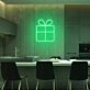 Geschenkbox mit Schleife LED-Neonschild Wohnzimmer Café