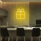 Geschenkbox mit Schleife LED-Neonschild Wohnzimmer Café