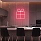 Geschenkbox mit Schleife LED-Neonschild Wohnzimmer Café