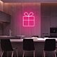 Geschenkbox mit Schleife LED-Neonschild Wohnzimmer Café