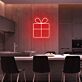 Geschenkbox mit Schleife LED-Neonschild Wohnzimmer Café