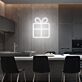 Geschenkbox mit Schleife LED-Neonschild Wohnzimmer Café