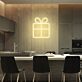 Geschenkbox mit Schleife LED-Neonschild Wohnzimmer Café