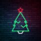 Weihnachtsbaum mit Stern LED-Neonschild Wohnzimmer Weihnachtsdeko