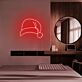 Weihnachtsmannmütze LED-Neonschild Wohnzimmer Weihnachtsdeko