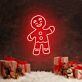Lebkuchenmann LED-Neonschild für Weihnachten Wohnzimmer