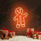 Lebkuchenmann LED-Neonschild für Weihnachten Wohnzimmer