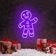 Lebkuchenmann LED-Neonschild für Weihnachten Wohnzimmer