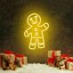Lebkuchenmann LED-Neonschild für Weihnachten Wohnzimmer