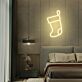 Weihnachtsstrumpf LED-Neonschild für Schlafzimmer und Weihnachten