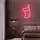 Weihnachtsstrumpf LED-Neonschild für Schlafzimmer und Weihnachten