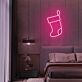 Weihnachtsstrumpf LED-Neonschild für Schlafzimmer und Weihnachten