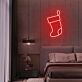 Weihnachtsstrumpf LED-Neonschild für Schlafzimmer und Weihnachten