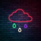 Wolke mit Regentropfen LED-Neonschild Wohnzimmer Bar