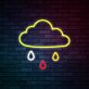 Wolke mit Regentropfen LED-Neonschild Wohnzimmer Bar