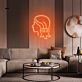 Frauenkopf Silhouette LED-Neonschild Wohnzimmer Friseursalon