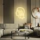 Frauenkopf Silhouette LED-Neonschild Wohnzimmer Friseursalon