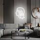 Frauenkopf Silhouette LED-Neonschild Wohnzimmer Friseursalon