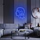 Frauenkopf Silhouette LED-Neonschild Wohnzimmer Friseursalon