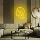 Frauenkopf Silhouette LED-Neonschild Wohnzimmer Friseursalon
