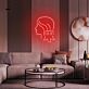 Frauenkopf Silhouette LED-Neonschild Wohnzimmer Friseursalon