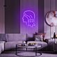 Frauenkopf Silhouette LED-Neonschild Wohnzimmer Friseursalon
