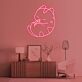 schlafende Katze LED-Neonschild Wohnzimmer Schlafzimmer