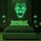 fliegende Katze Illustration LED-Neonschild für Schlafzimmer oder Wohnzimmer