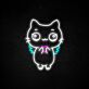 fliegende Katze Illustration LED-Neonschild für Schlafzimmer oder Wohnzimmer