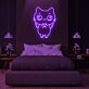 fliegende Katze Illustration LED-Neonschild für Schlafzimmer oder Wohnzimmer