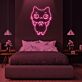 fliegende Katze Illustration LED-Neonschild für Schlafzimmer oder Wohnzimmer