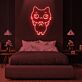 fliegende Katze Illustration LED-Neonschild für Schlafzimmer oder Wohnzimmer