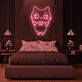 fliegende Katze Illustration LED-Neonschild für Schlafzimmer oder Wohnzimmer