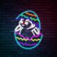 Osterhase im Ei LED-Neonschild Wohnzimmer Schaufenster