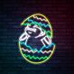 Osterhase im Ei LED-Neonschild Wohnzimmer Schaufenster